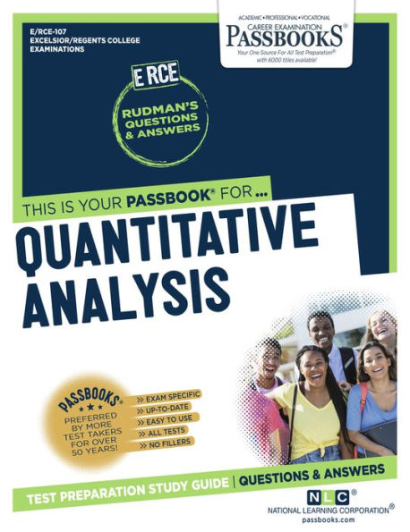 Quantitative Analysis (RCE-107): Passbooks Study Guide