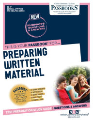 Title: Preparing Written Material (CS-37): Passbooks Study Guide, Author: National Learning Corporation