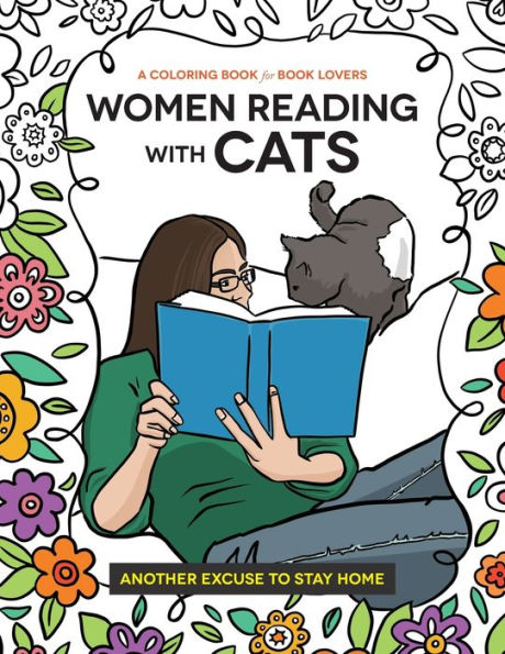 Women Reading with Cats: A Coloring Book for Book Lovers