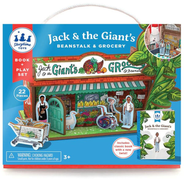 Jack and the Giant's Grocery Store and Beanstalk Book and Playset