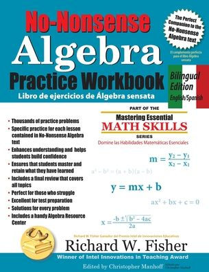 No-Nonsense Algebra Practice Workbook, Bilingual Edition: English-Spanish