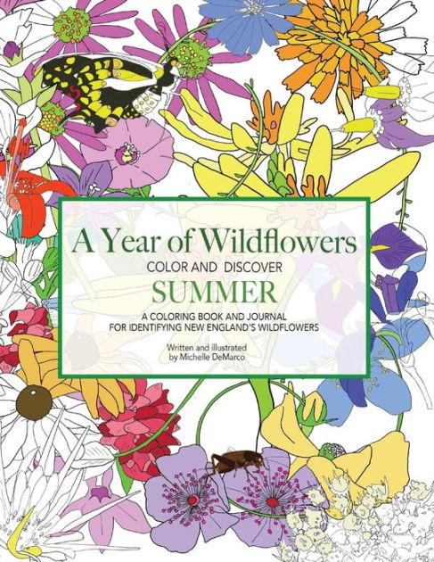 A Year of Wildflowers-SUMMER: A coloring book and journal for ...