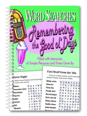 Word Searches Remembering the Good Ol' Days