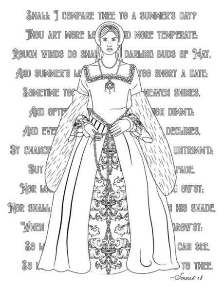 Color The Bard: A Coloring Book Featuring the Sonnets, Sound, and Fury of William Shakespeare