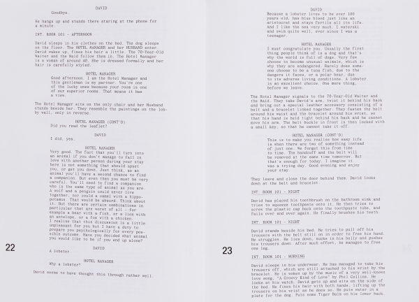 The Lobster Screenplay