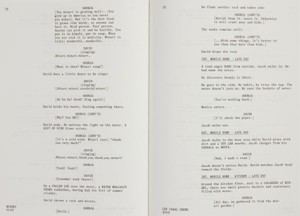 Minari Screenplay