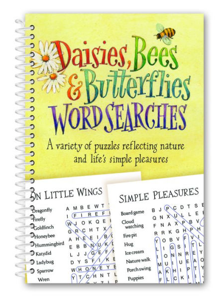 Daisies, Bees & Butterflies Word Searches