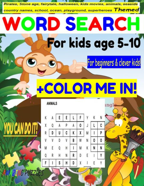 Themed Word Search for kids age 5-10