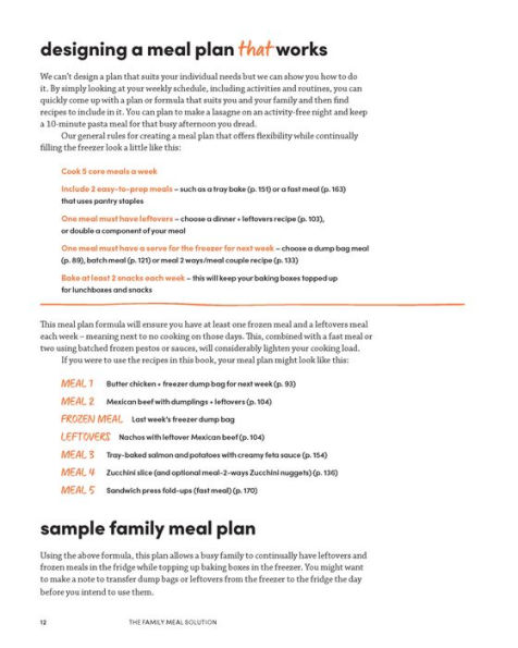 The Family Meal Solution: A Flexible and Achievable Approach to Feeding Your Family Each Week