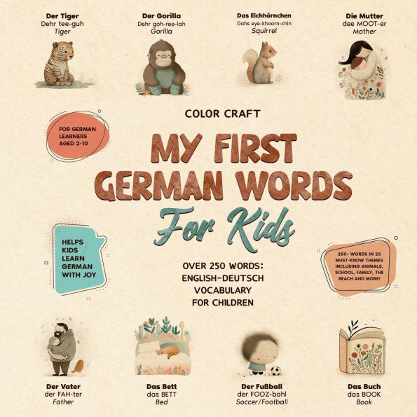 My First German Words Book For Kids: English-Deutsch for Young Learners Aged 2-10, With 250+ illustrations