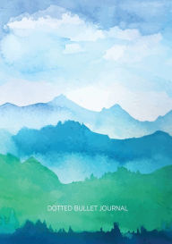 Title: Watercolor Blue & Green Hills - Dotted Bullet Journal: Medium A5 - 5.83X8.27, Author: Blank Classic