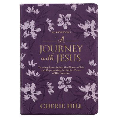 A Journey with Jesus 365 Devotions for Women, Purple Floral Faux Leather Flexcover