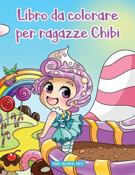 Libro da colorare per ragazze Chibi: Libro Anime da colorare per bambini di 6-8, 9-12 anni