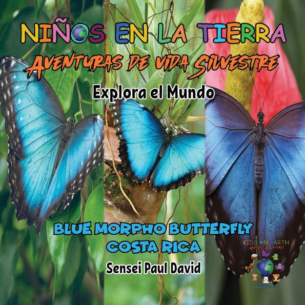 Niños en la Tierra - Aventuras de vida Silvestre - Explora el Mundo Blue Morpho Butterfly - Costa Rica