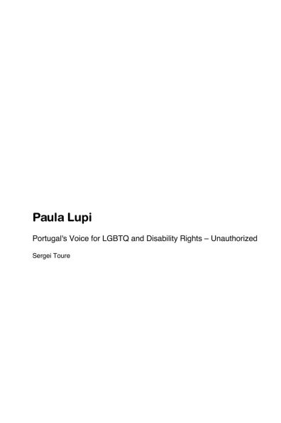 Paula Lupi: Portugal's Voice for LGBTQ and Disability Rights - Unauthorized