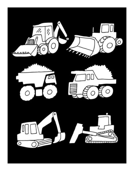 The Diggers and Trucks Colouring Book