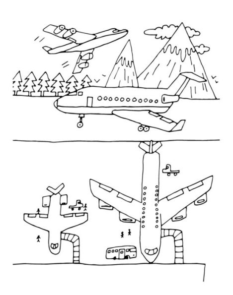 The Planes, Trains and Cars Colouring Book