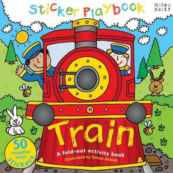 Sticker Playbook Train: A fold-out story activity book for toddlers