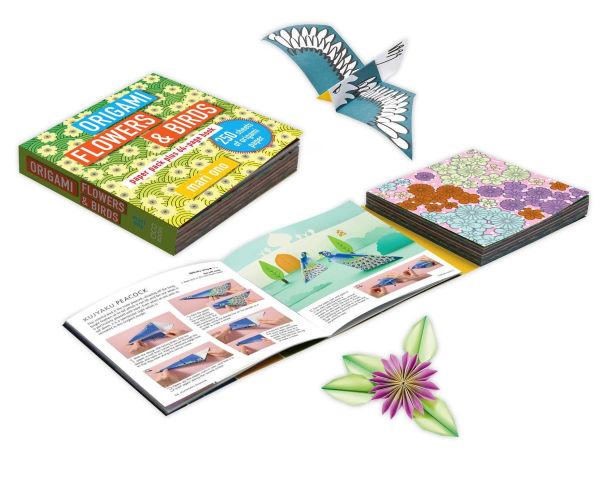 Origami Flowers and Birds: Paper pack plus 64-page book