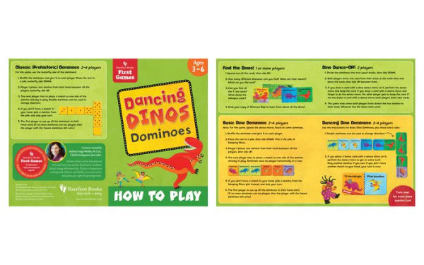 Dancing Dinos Dominoes | Ages 3-6 | Game | Barefoot Books