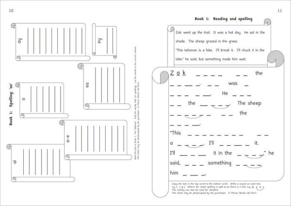 Phonic Books Talisman 1 Activities: Activities Accompanying Talisman 1 Books for Older Readers (Alternative Vowel Spellings)