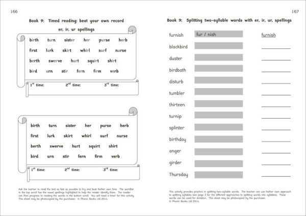 Phonic Books Totem Activities: Photocopiable Activities Accompanying Totem Books for Older Readers (CVC, Consonant Blends and Consonant Teams, Alternative Spellings for Vowel Sounds -