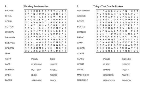 Large Print Wordsearch