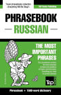 English-Russian phrasebook and 1500-word dictionary