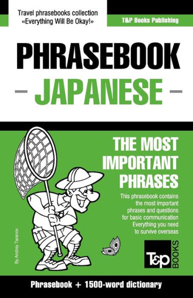 English-Japanese phrasebook and 1500-word dictionary