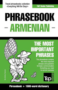 Title: English-Armenian phrasebook and 1500-word dictionary, Author: Andrey Taranov