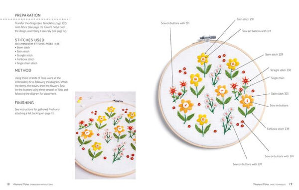 Weekend Makes: Embroidery with Buttons: 25 Quick and Easy Projects to Make