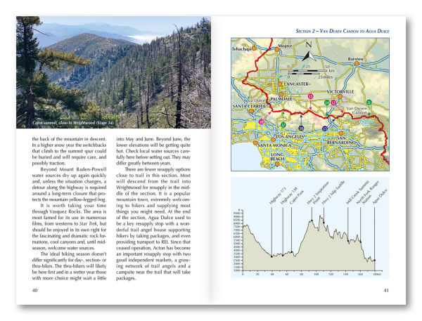 Hiking the Pacific Crest Trail: PCT - three-part guidebook and map books for thru and section hikers