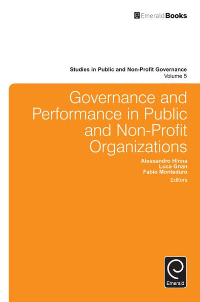 Governance and Performance in Public and Non-Profit Organizations