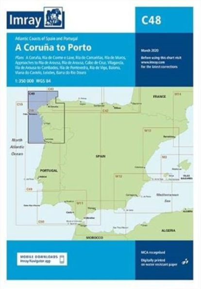 Imray Chart C48: A Coruna to Porto