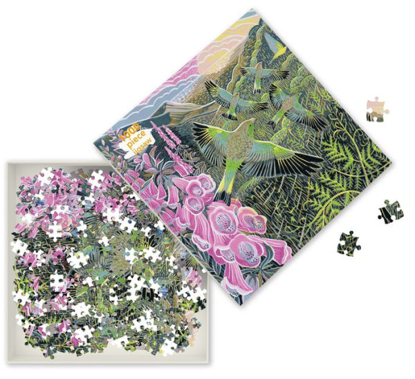 Adult Jigsaw Puzzle Annie Soudain: Foxgloves and Finches: 1000-piece Jigsaw Puzzles