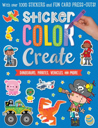 Title: Sticker Color Create: Dinosaurs Pirates Vehicles and More, Author: Make Believe Ideas