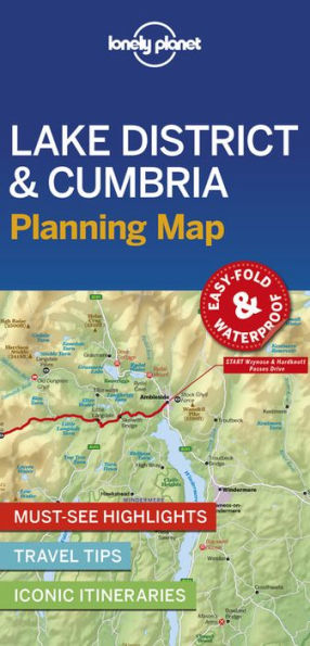 Lonely Planet Lake District & Cumbria Planning Map 1