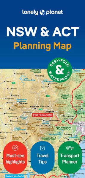 Lonely Planet New South Wales & ACT Planning Map 2