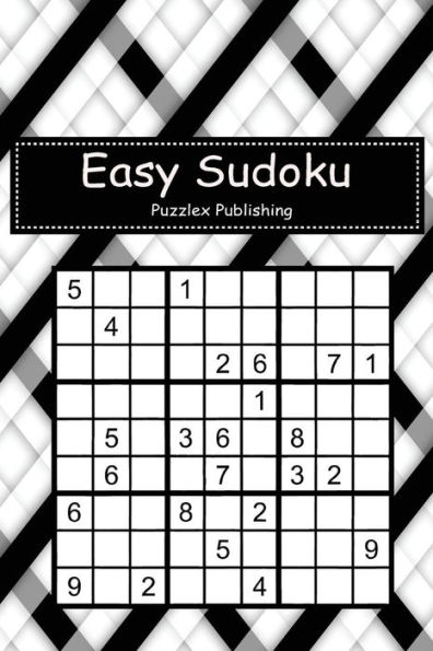 Easy Sudoku: Sudoku Puzzle Game For Beginers With Black and White Stripes Style Cover