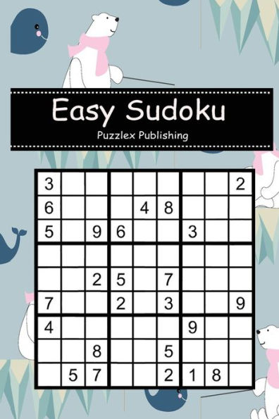 Easy Sudoku: Sudoku Puzzle Game For Beginers With Cute cartoon polar bear on the iceburg cover