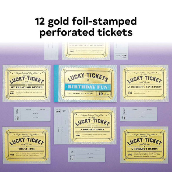 Lucky Tickets for Birthday Fun: 12 Gift Coupons