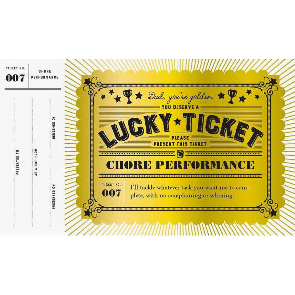 Lucky Tickets for Dad: 12 Gift Coupons