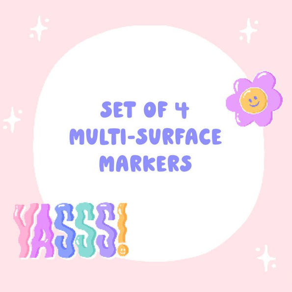 Rule-Breaker's Markers: Four Colorful Multisurface Markers