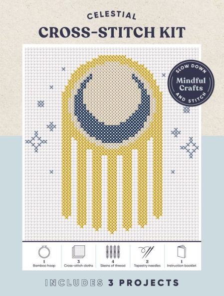 Mindful Crafts: Celestial Cross-Stitch Kit: Mindful Crafts: Celestial Cross-Stitch Kit