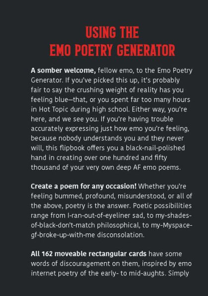 Emo Poetry Generator