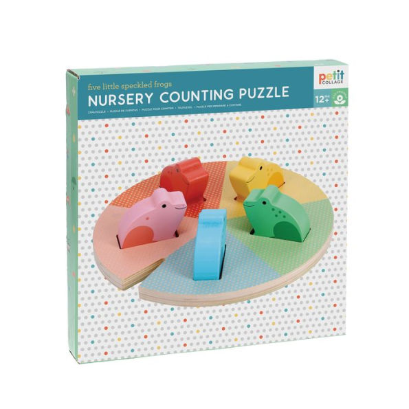 Nursery Counting Puzzle Five Little Speckled Frogs by Petit Collage