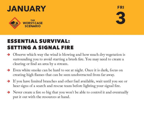 2025 Worst-Case Scenario Survival Daily Calendar