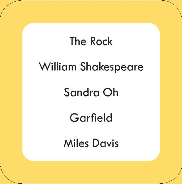 After Dinner Amusements: Guess That Name!: 50 Cards with 250 Famous Figures