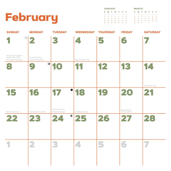 2026 Catffirmations Wall Calendar