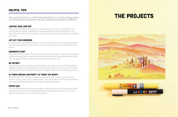 Art with Markers: A Step-by-Step Guide to Creating Vivid Landscapes and Cityscapes Acrylic Pens